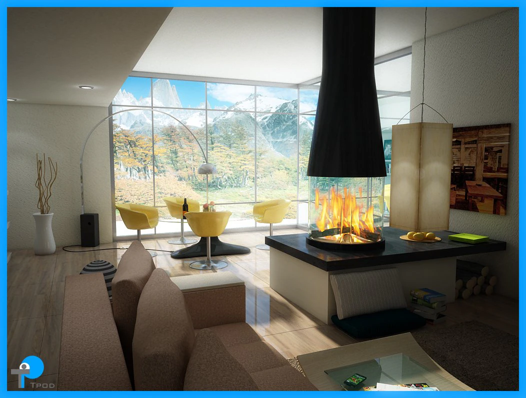 modern living room interior scene 02 3D Model .c4d .max .obj .3ds .fbx .stl .blend 