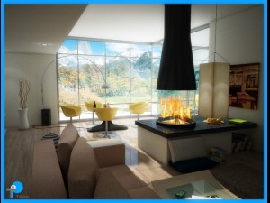 modern living room interior scene 02 3D Model