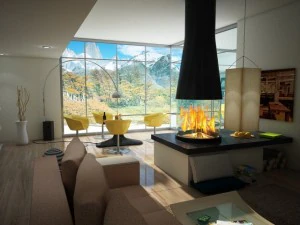 modern living room interior scene 02 3D Model