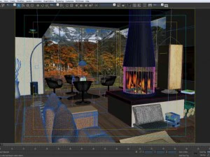 modern living room interior scene 02 3D Model