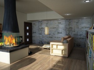 modern living room interior scene 02 3D मॉडल