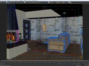modern living room interior scene 02 3D मॉडल
