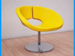 poltrona de couro 1 Modelo 3D