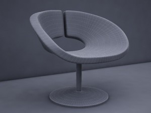 leather armchair 1 Modello 3D