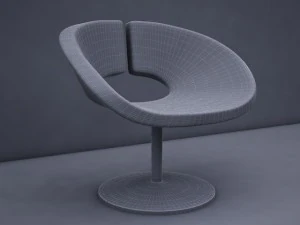 poltrona de couro 1 Modelo 3D