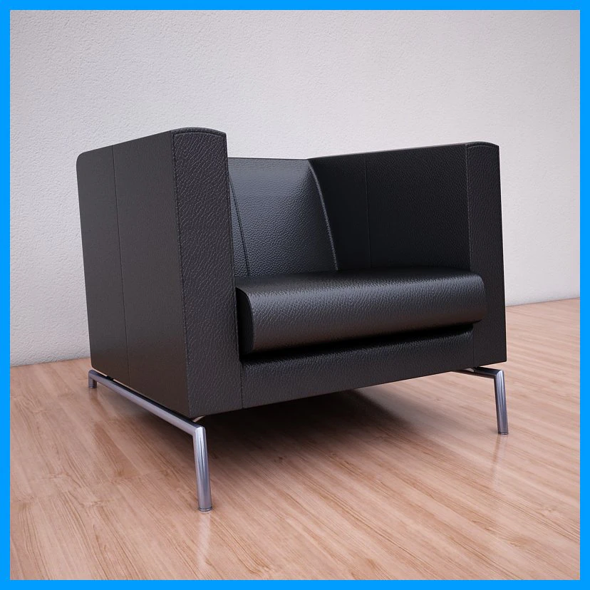 leather armchair 2 3D Model .c4d .max .obj .3ds .fbx .stl .blend 