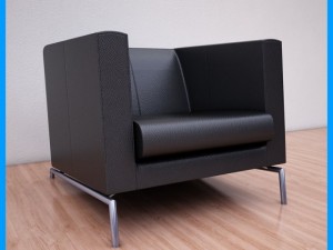 leather armchair 2 3D Model