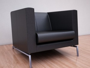 leather armchair 2 3D-Modell
