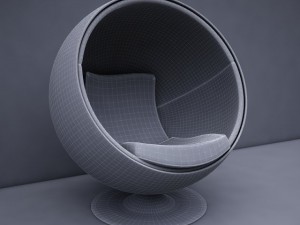 egg chair 1 Model 3D