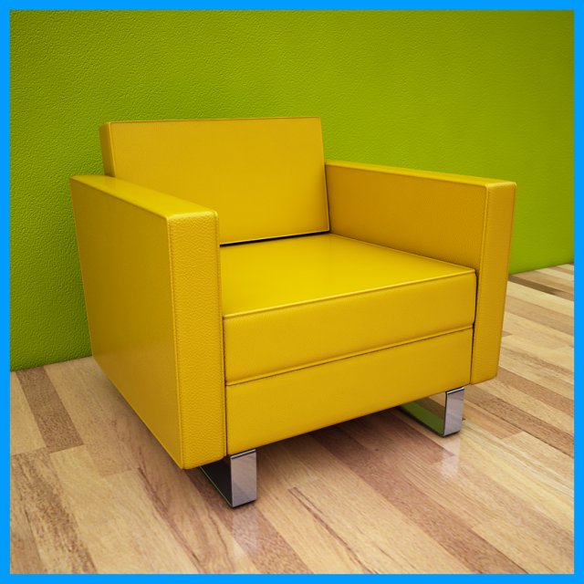 leather armchair 4 Modèle 3D .c4d .max .obj .3ds .fbx .stl .blend 