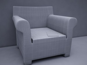 boston legal armchair 5 3D Model