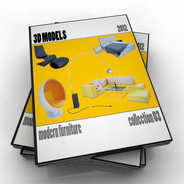 modern furniture collection 03 3D 모델 .c4d .max .obj .3ds .fbx .stl .blend 