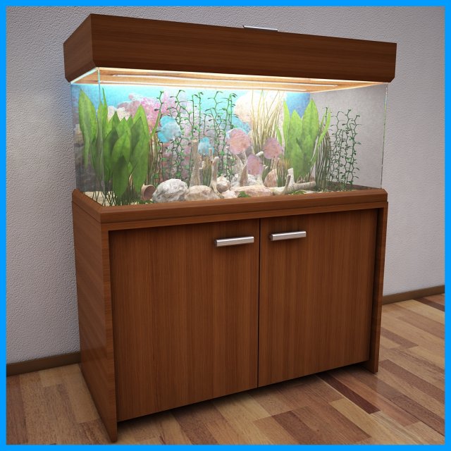 aquarium cabinet v1 3D Model .c4d .max .obj .3ds .fbx .stl .blend 