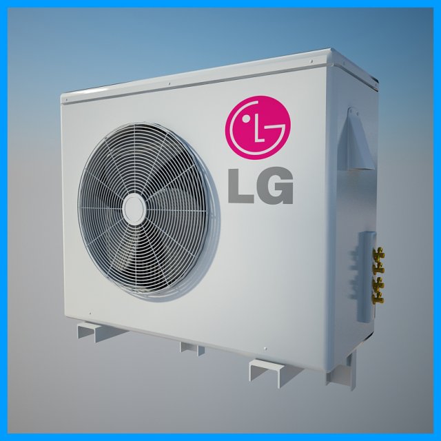 air conditoner lg 3D Модель .c4d .max .obj .3ds .fbx .stl .blend 