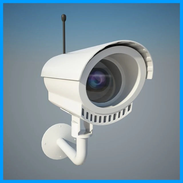 security camera 3D Model .c4d .max .obj .3ds .fbx .stl .blend 