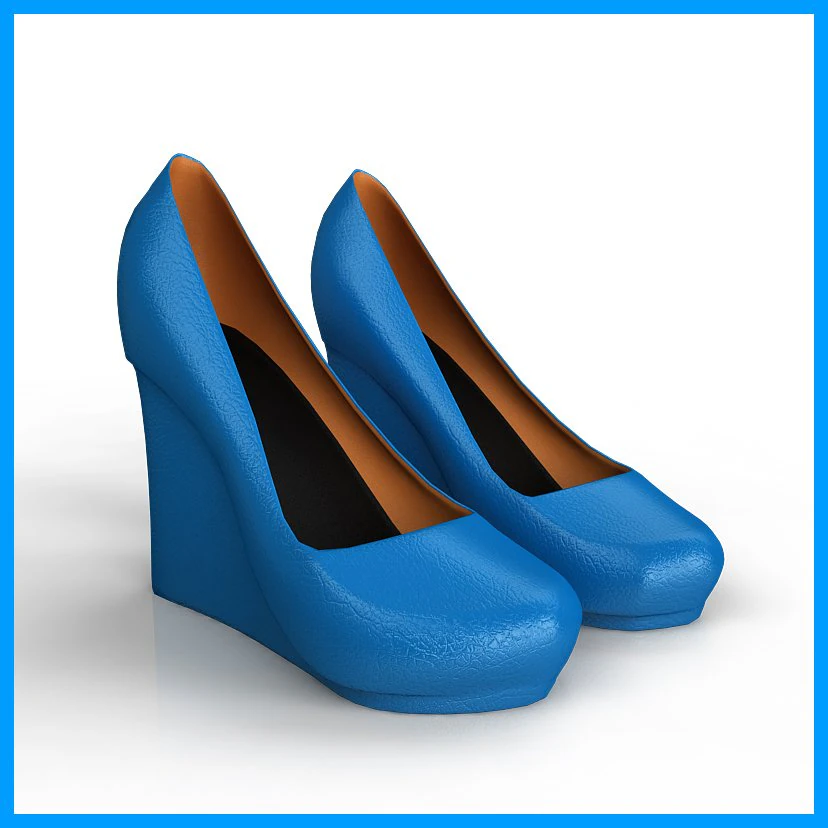 women shoes 2 3D Model .c4d .max .obj .3ds .fbx .stl .blend 