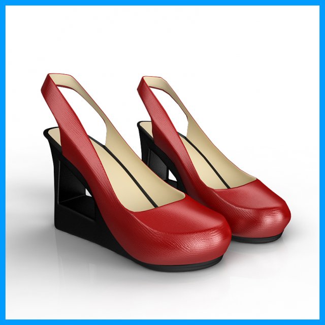 women shoes 3 3D Model .c4d .max .obj .3ds .fbx .stl .blend 