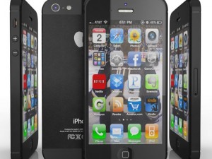 smartphone 5 black 3D 模型