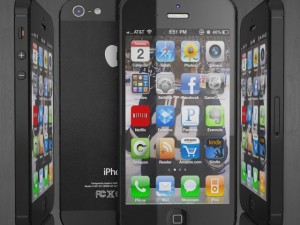 smartphone 5 black 3D 模型