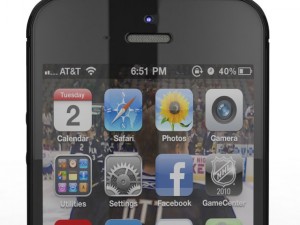 smartphone 5 black 3D 模型