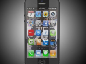 smartphone 5 black 3D 模型