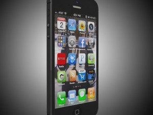 smartphone 5 black 3D 模型