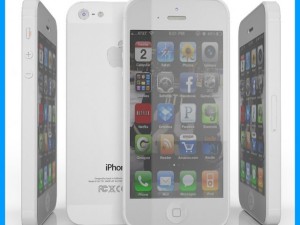 smartphone 5 white 3D Model