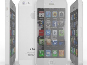 smartphone 5 white 3D Model