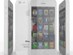 smartphone 5 white 3D Model