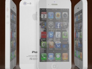 smartphone 5 white 3D Model