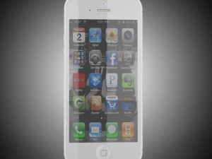 smartphone 5 white 3D Model