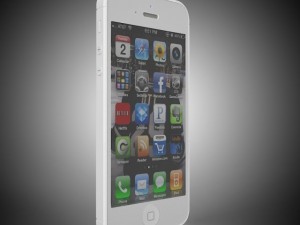 smartphone 5 white 3D Model