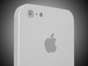 smartphone 5 white 3D Model