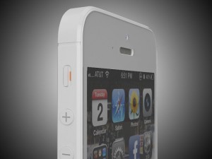smartphone 5 white 3D Model