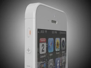 smartphone 5 white 3D Model