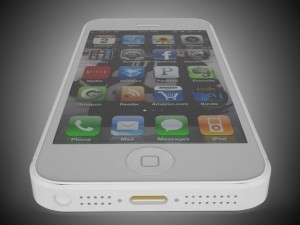 smartphone 5 white 3D Model