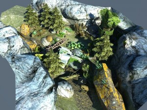 game ready environment scene 3D-Modell