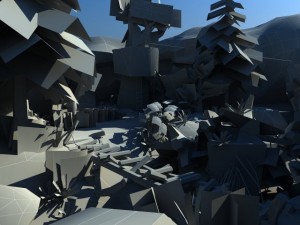 game ready environment scene 3D-Modell