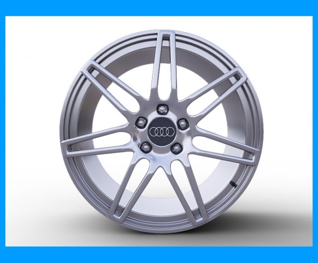 audi wheel 3D Модель .c4d .max .obj .3ds .fbx .stl .blend 
