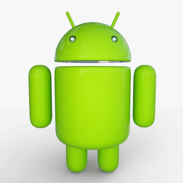 android mascot 3D Model .c4d .max .obj .3ds .fbx .stl .blend 