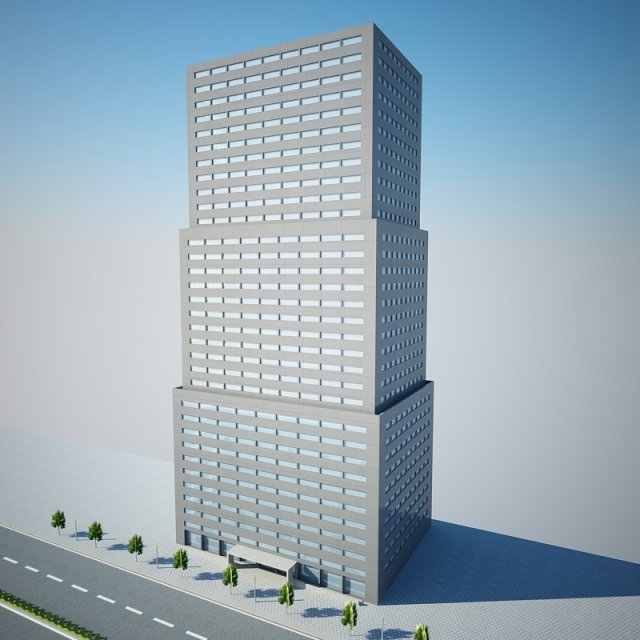 low poly building 3D-Modell .c4d .max .obj .3ds .fbx .stl .blend 