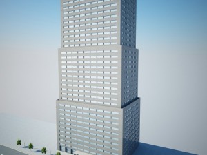 low poly building 3D Model
