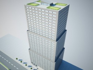 low poly building 3D-Modell