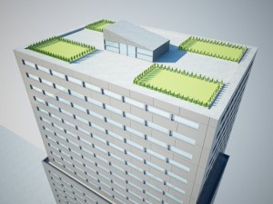low poly building 3D-Modell