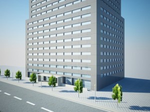 low poly building 3D-Modell