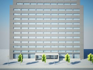 low poly building 3D-Modell