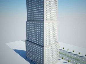 low poly building 3D-Modell