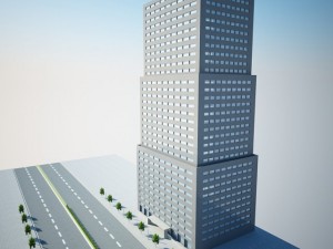 low poly building 3D-Modell