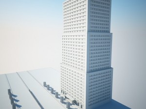 low poly building 3D-Modell