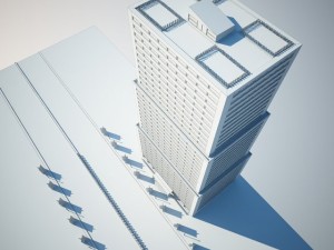 low poly building 3D-Modell